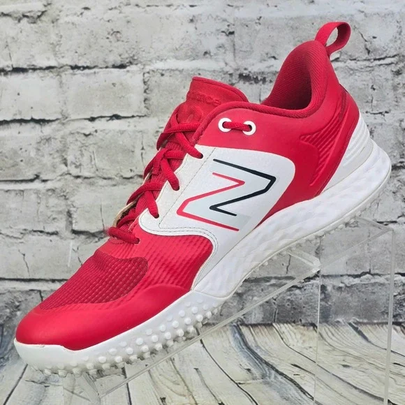 New Balance Fresh Foam 3000 v6 Turf Trainer Mens 9.5 Red T3000TR6 Baseball Shoes - Picture 2 of 7
